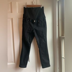 Gap maternity slim black jeans, size 27 short